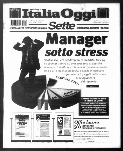 Italia oggi : quotidiano di economia finanza e politica